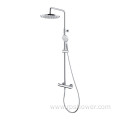 Brass wall mounted thermostatic bath shower mixer faucet